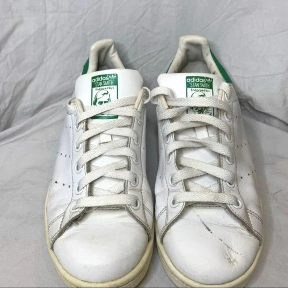 Adidas Stan Smith White Green Leather‎ Sneakers M20605 Mens 6.5 Womens 7.5